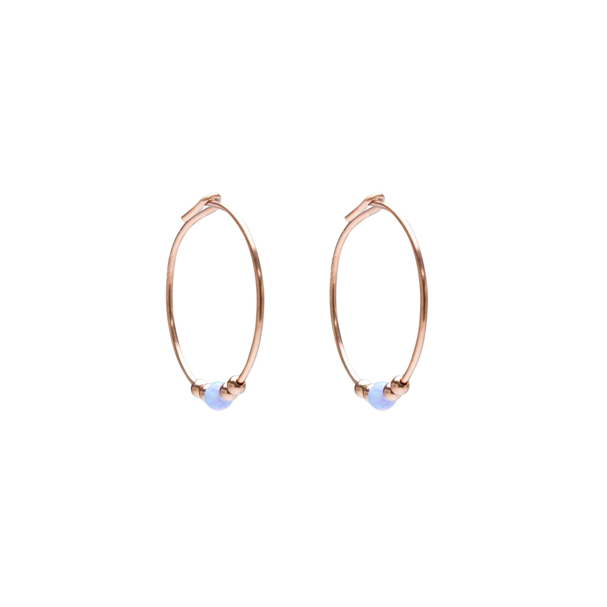 BLUE OPALITE HOOPS