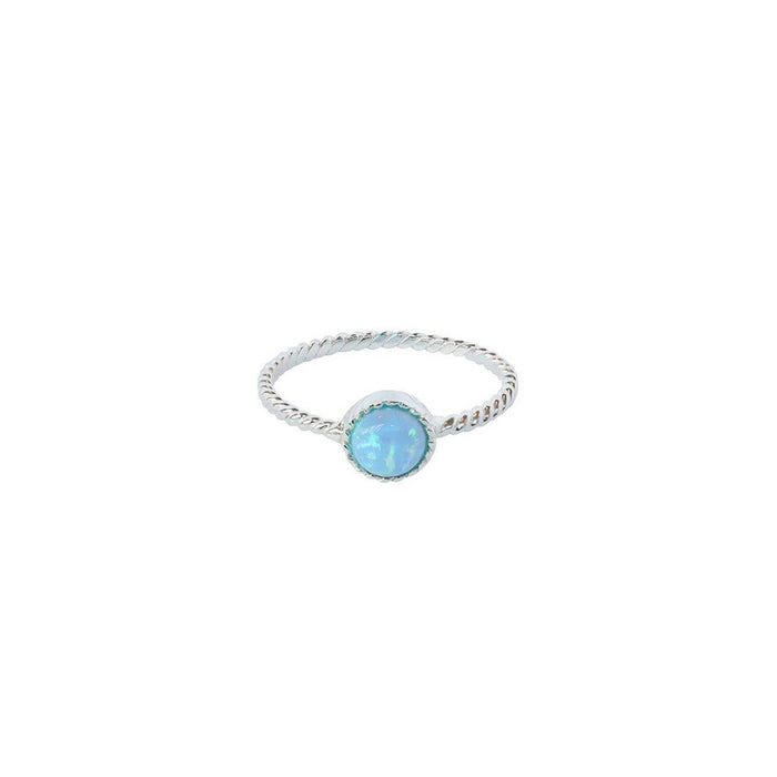 TWISTED BLUE OPALITE RING